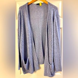 Love Ellie open knit cardigan, periwinkle blue, size 2X, VGUC